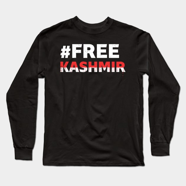 #FREEKASHMIR Pakistan Stands With Kashmir To Stop Bloodbath Long Sleeve T-Shirt by mangobanana